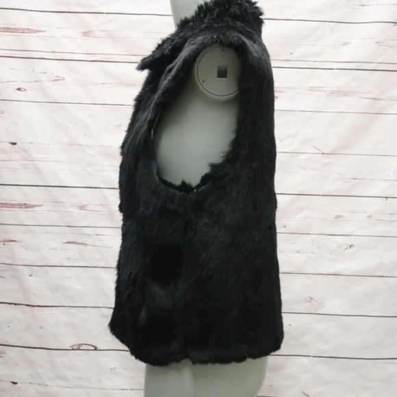Adrienne Landau Rabbit Fur Vest Black - Picture 4 of 8
